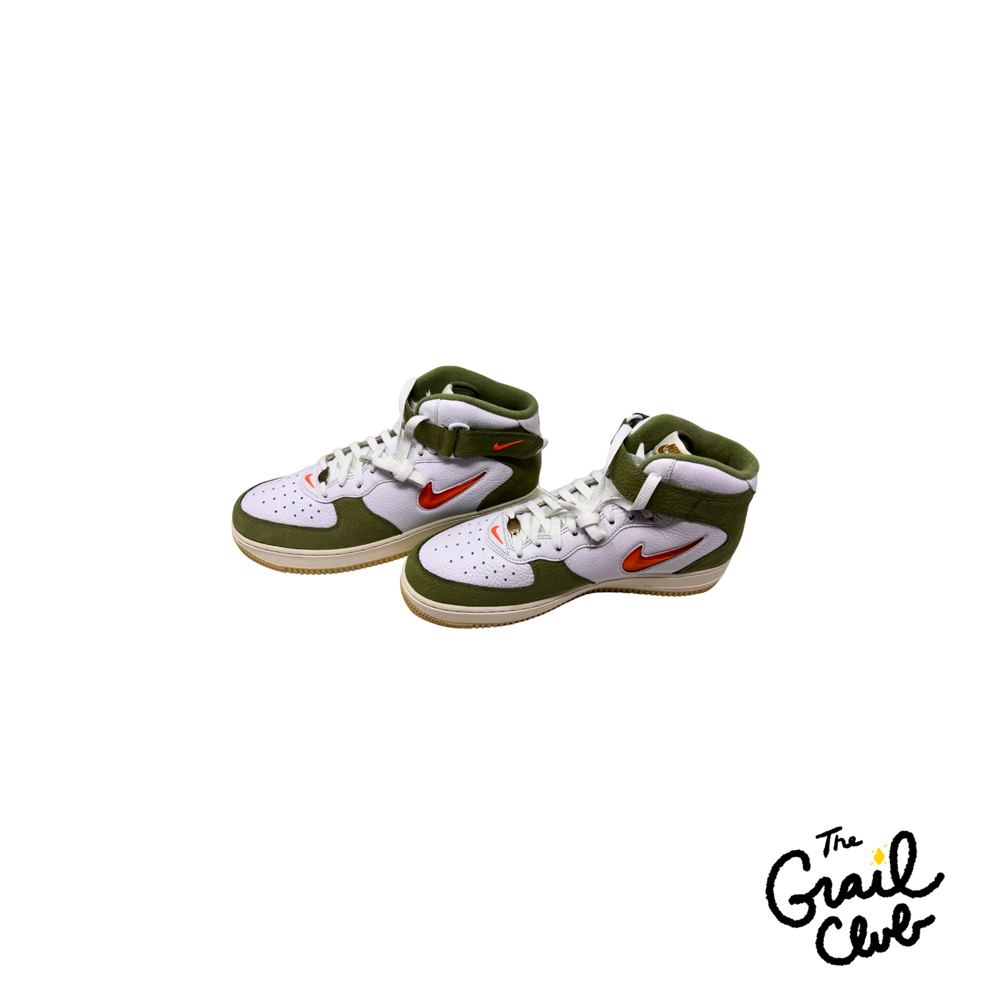 Nike Air Force 1 Mid QS 'Oil Green Orange' DQ3505-100 10.5M