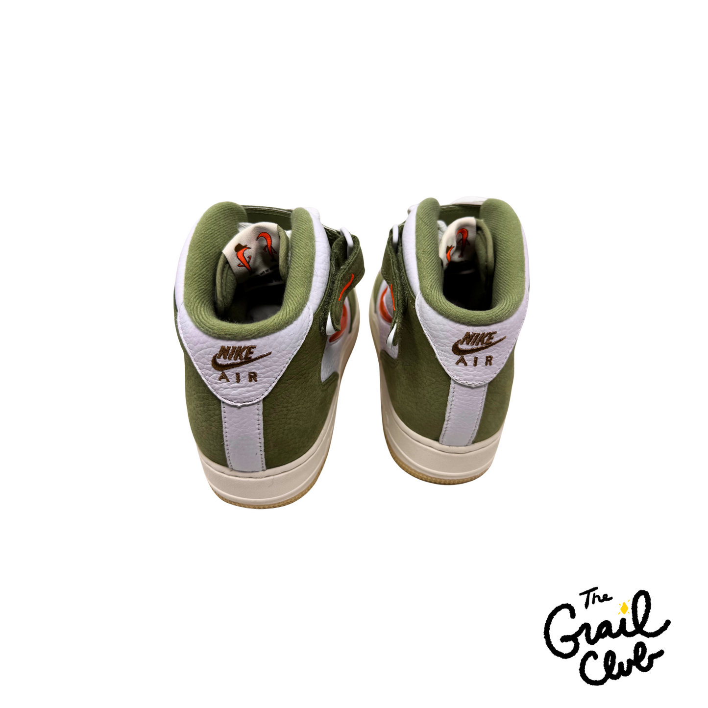 Nike Air Force 1 Mid QS 'Oil Green Orange' DQ3505-100 10.5M
