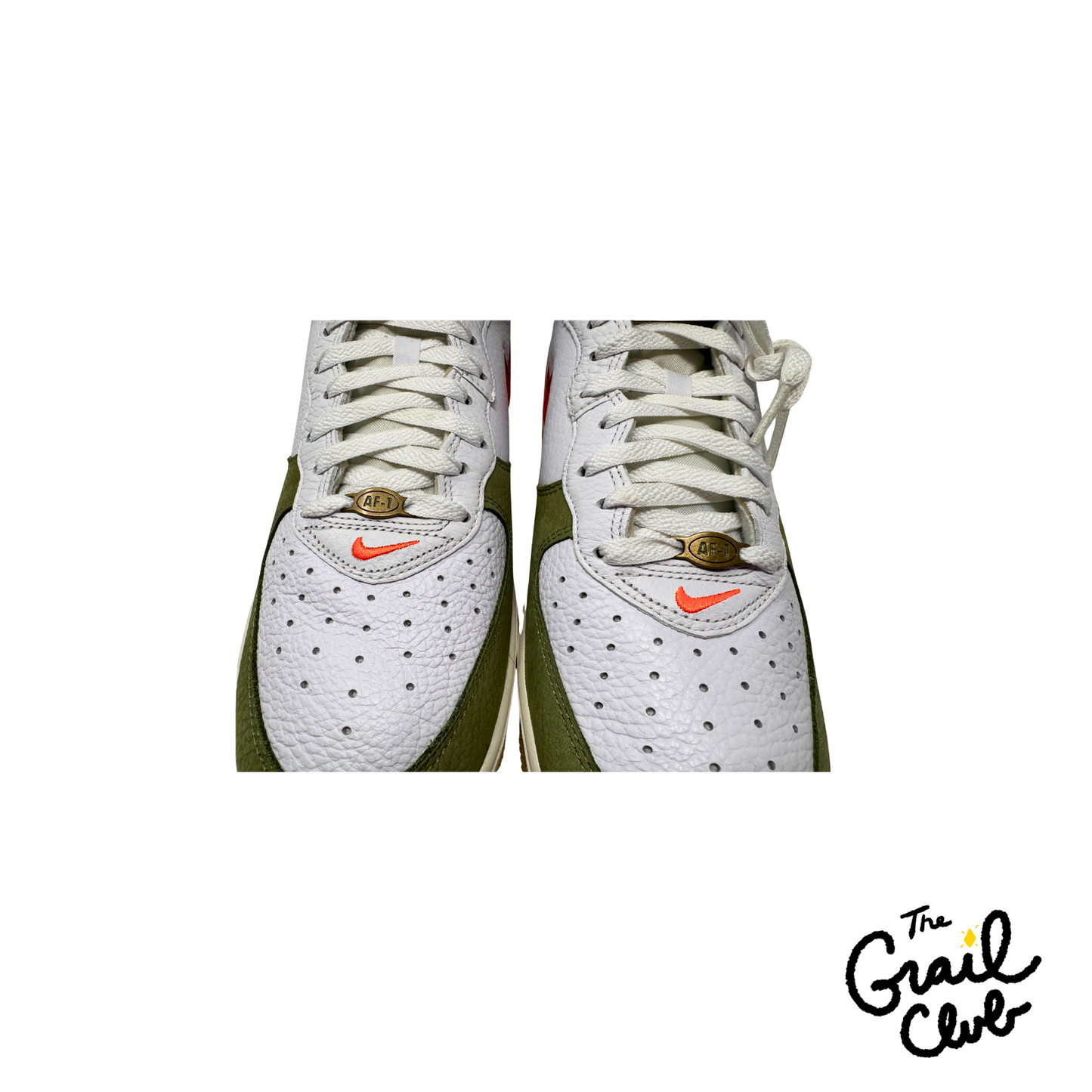 Nike Air Force 1 Mid QS 'Oil Green Orange' DQ3505-100 10.5M