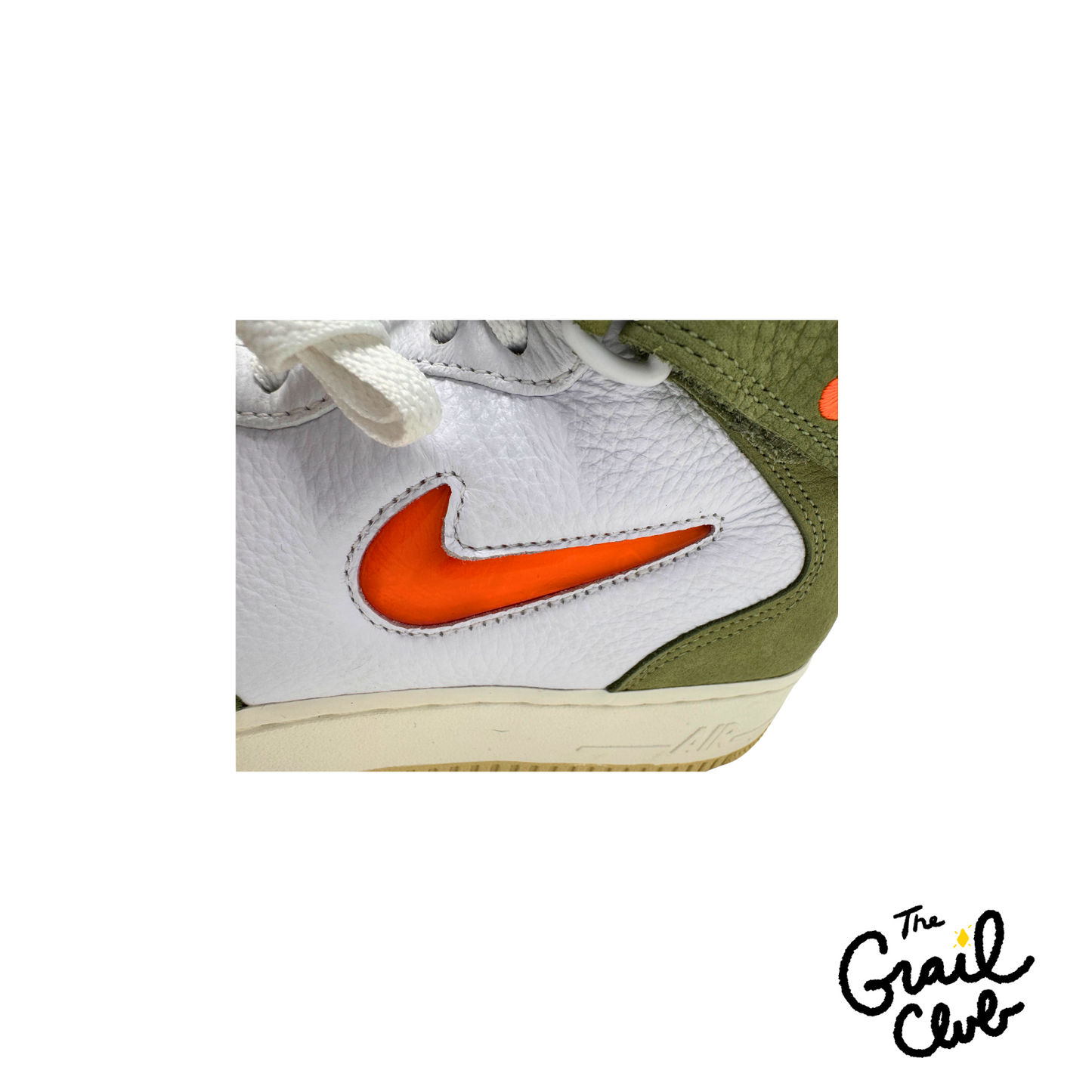 Nike Air Force 1 Mid QS 'Oil Green Orange' DQ3505-100 10.5M
