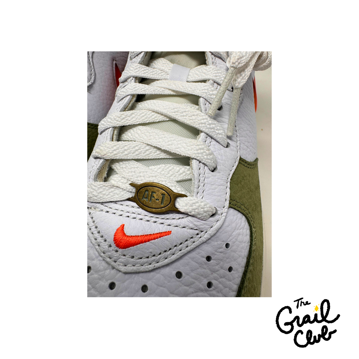 Nike Air Force 1 Mid QS 'Oil Green Orange' DQ3505-100 10.5M