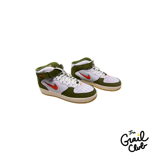 Nike Air Force 1 Mid QS 'Oil Green Orange' DQ3505-100 10.5M