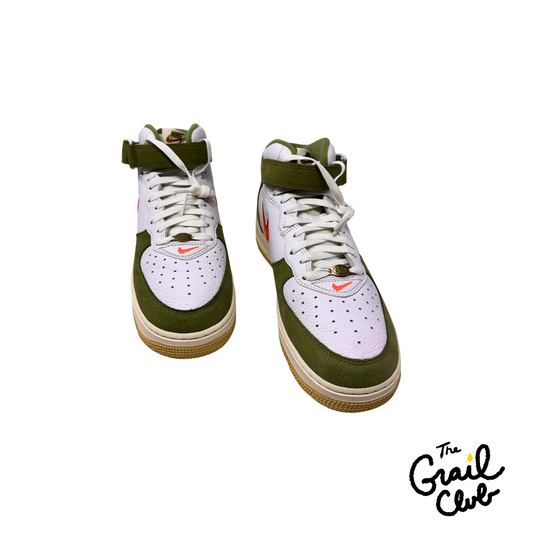 Nike Air Force 1 Mid QS 'Oil Green Orange' DQ3505-100 10.5M