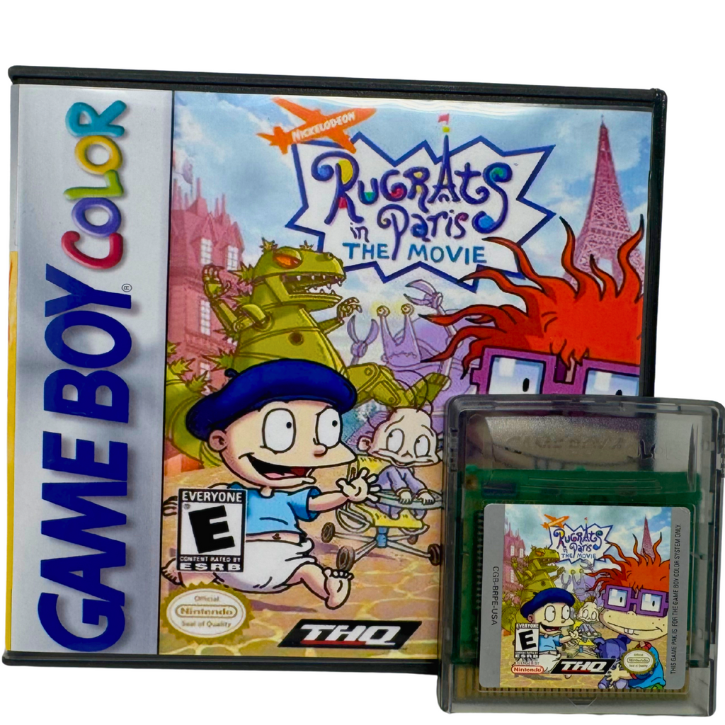 Rugrats in Paris: The Movie (Nintendo Game Boy Color, 2000) w/Case Free Shipping