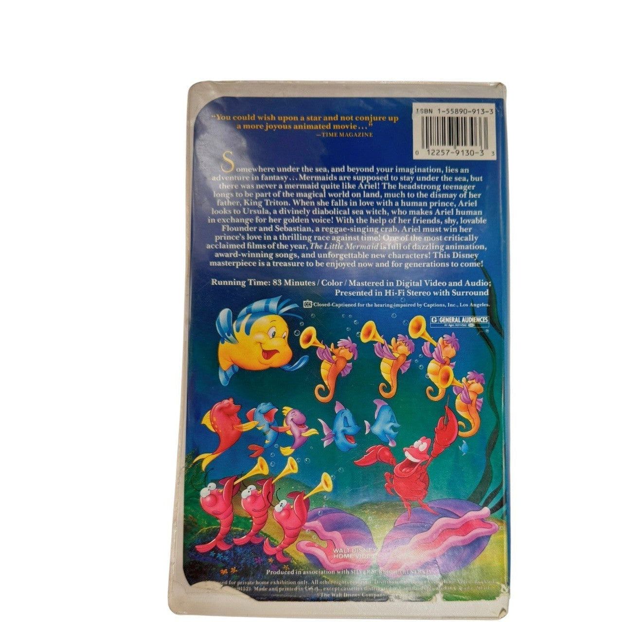 Walt Disney The Little Mermaid VHS The Classics Original Banned Cover Art 1990