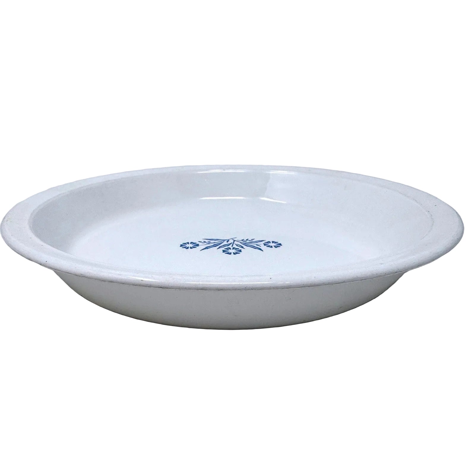 Corning Ware Blue Cornflower 9 Inch Pie Plate P-309 Vintage White Bakeware USA