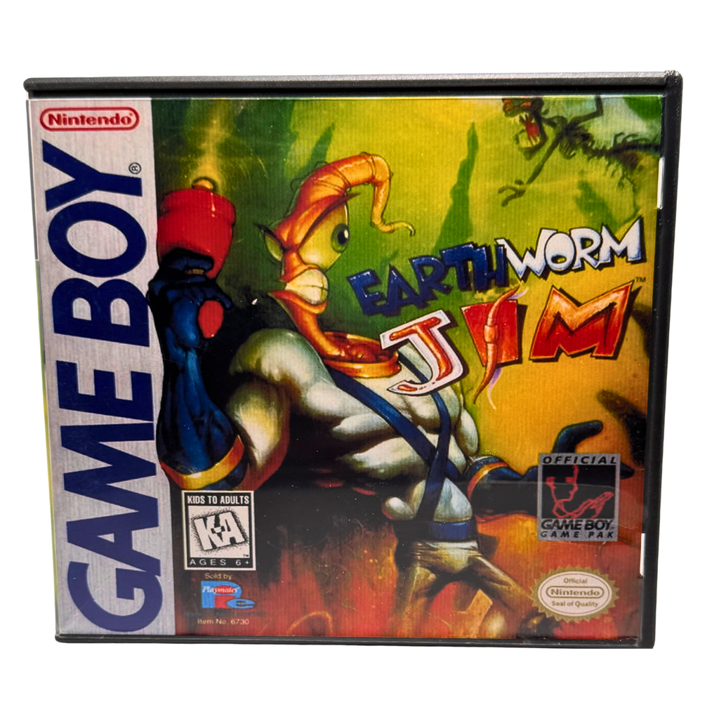 Earthworm Jim - 1994 Nintendo Gameboy - REPLACEMENT CASE ONLY - Free Shipping