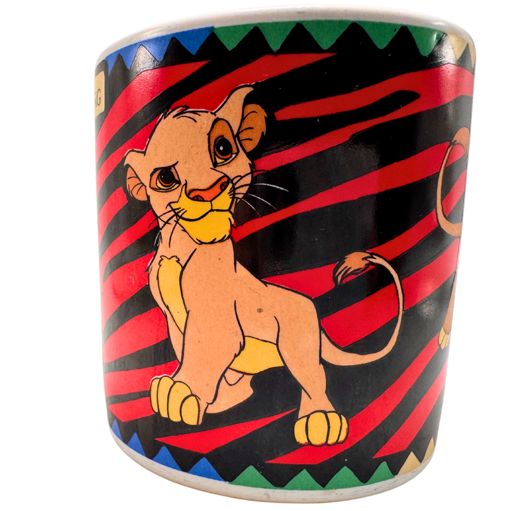 1994 THE LION KING Coffee Mug Ceramic Disney Collectible Simba Cub Cup Free Ship