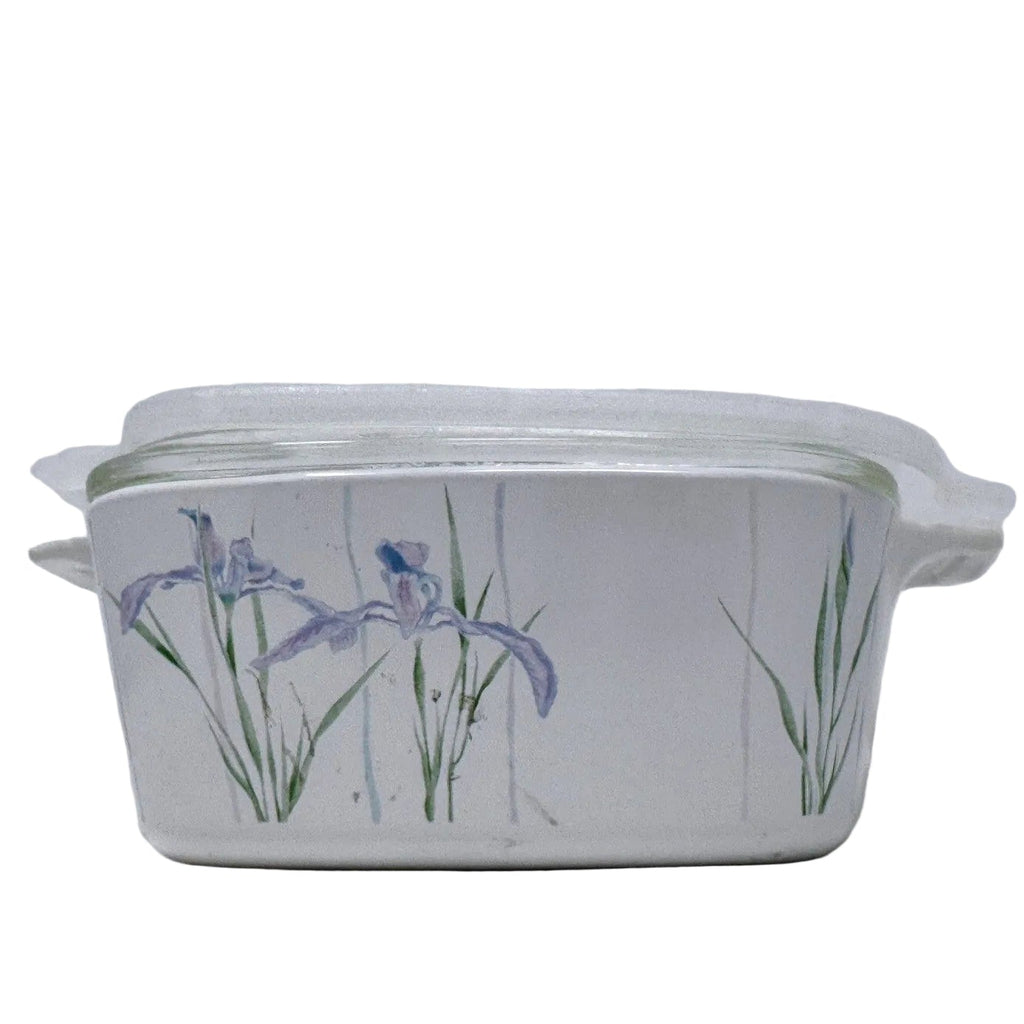 Corning Ware Iris Casserole Dish 1.5 Liter A-1 1/2-B Square Baker with Lid