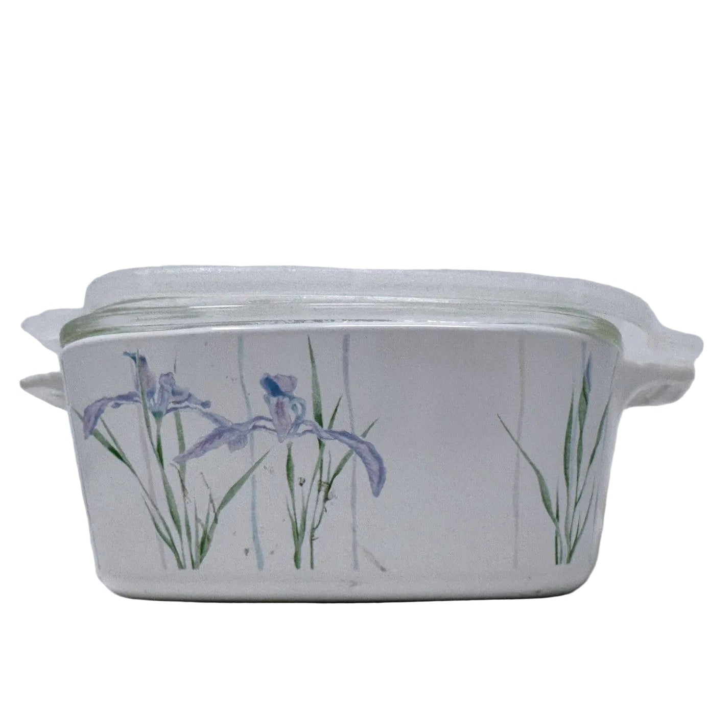 Corning Ware Iris Casserole Dish 1.5 Liter A-1 1/2-B Square Baker with Lid
