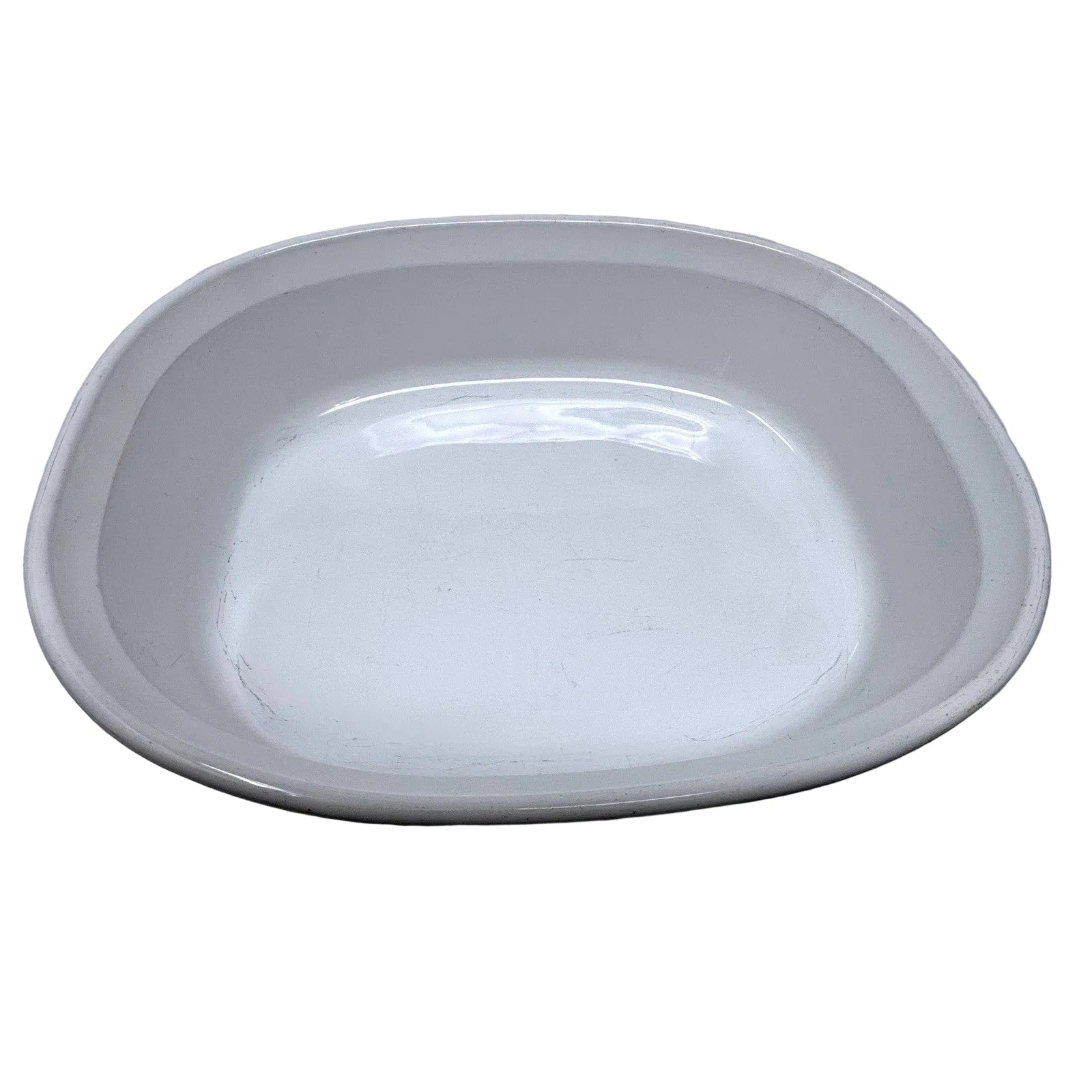 CorningWare French White English Ivy Oval Casserole Dish Ribbed Ceramic Green