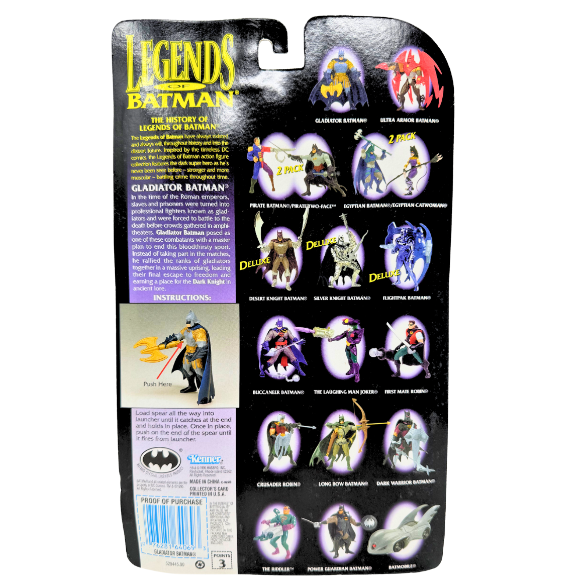 NEW 1995 Kenner Legends of Batman Gladiator with Spear Launcher - Free Shipping