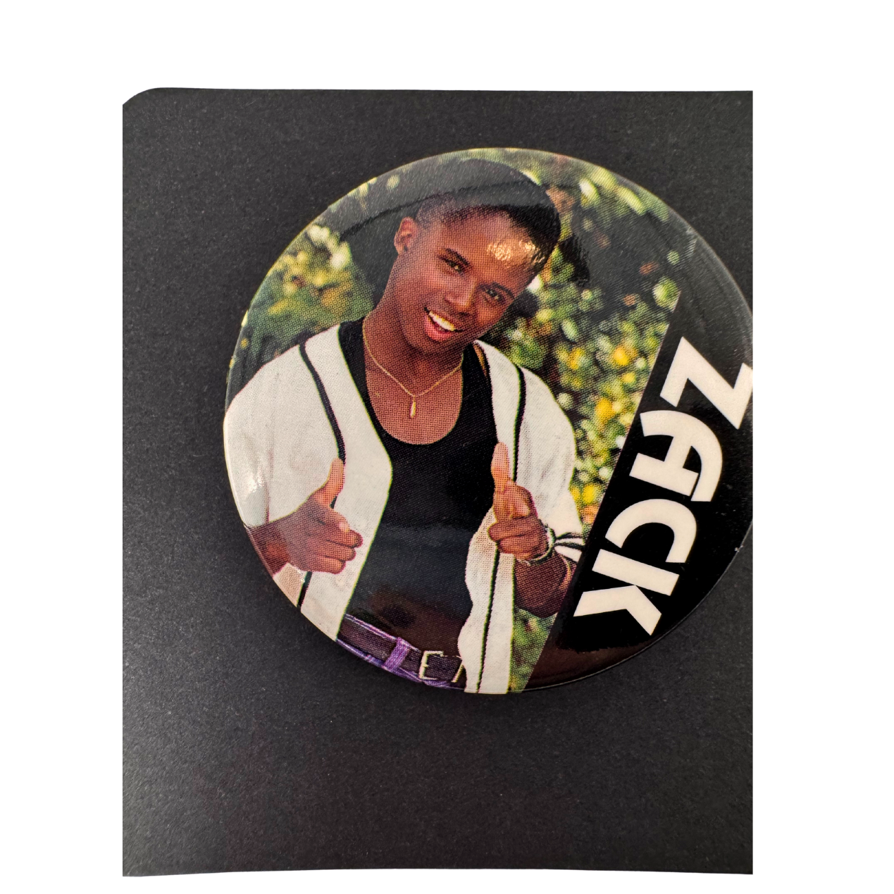 Mighty Morphin Power Rangers - Zach - Button Pin 1.5" - Black - Free Shipping