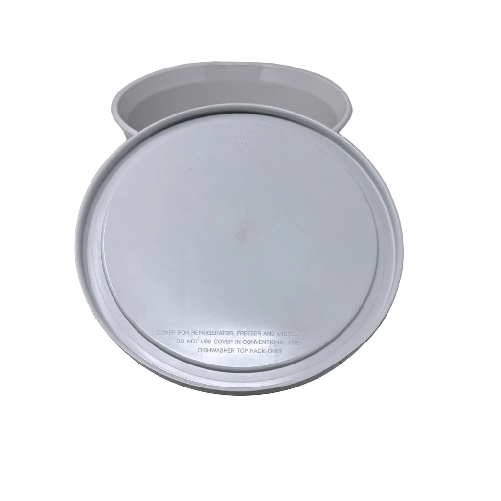 CorningWare French White 2.5 Liter Round Casserole Dish F-1-B with Glass Lid USA