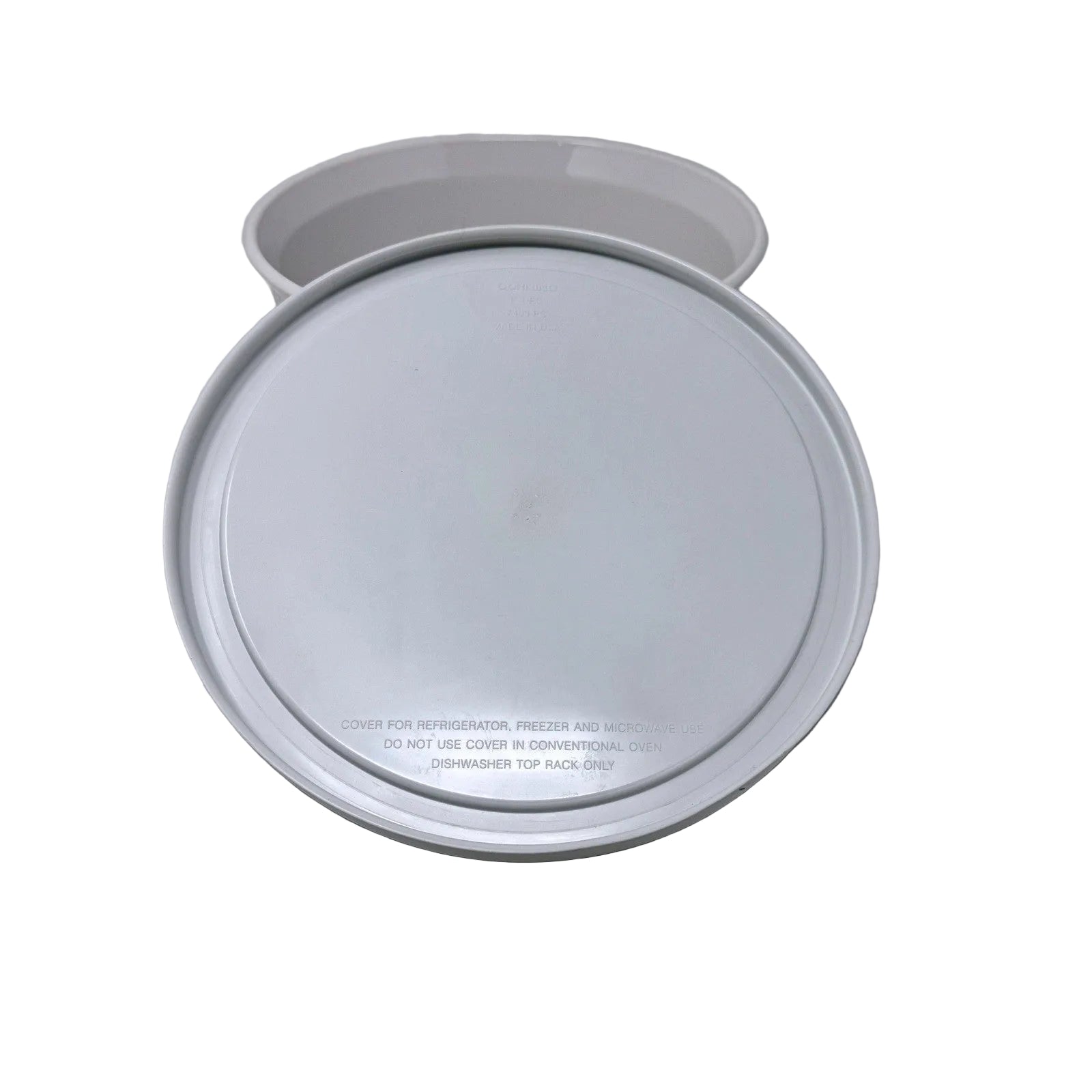 CorningWare French White 2.5 Liter Round Casserole Dish F-1-B with Glass Lid USA