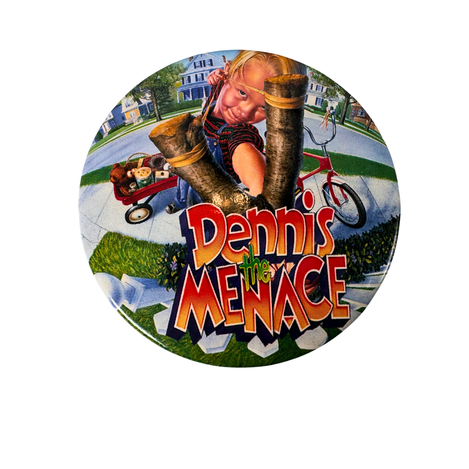 Dennis The Menace Slingshot Movie Promo Promotional Pinback Pin Button