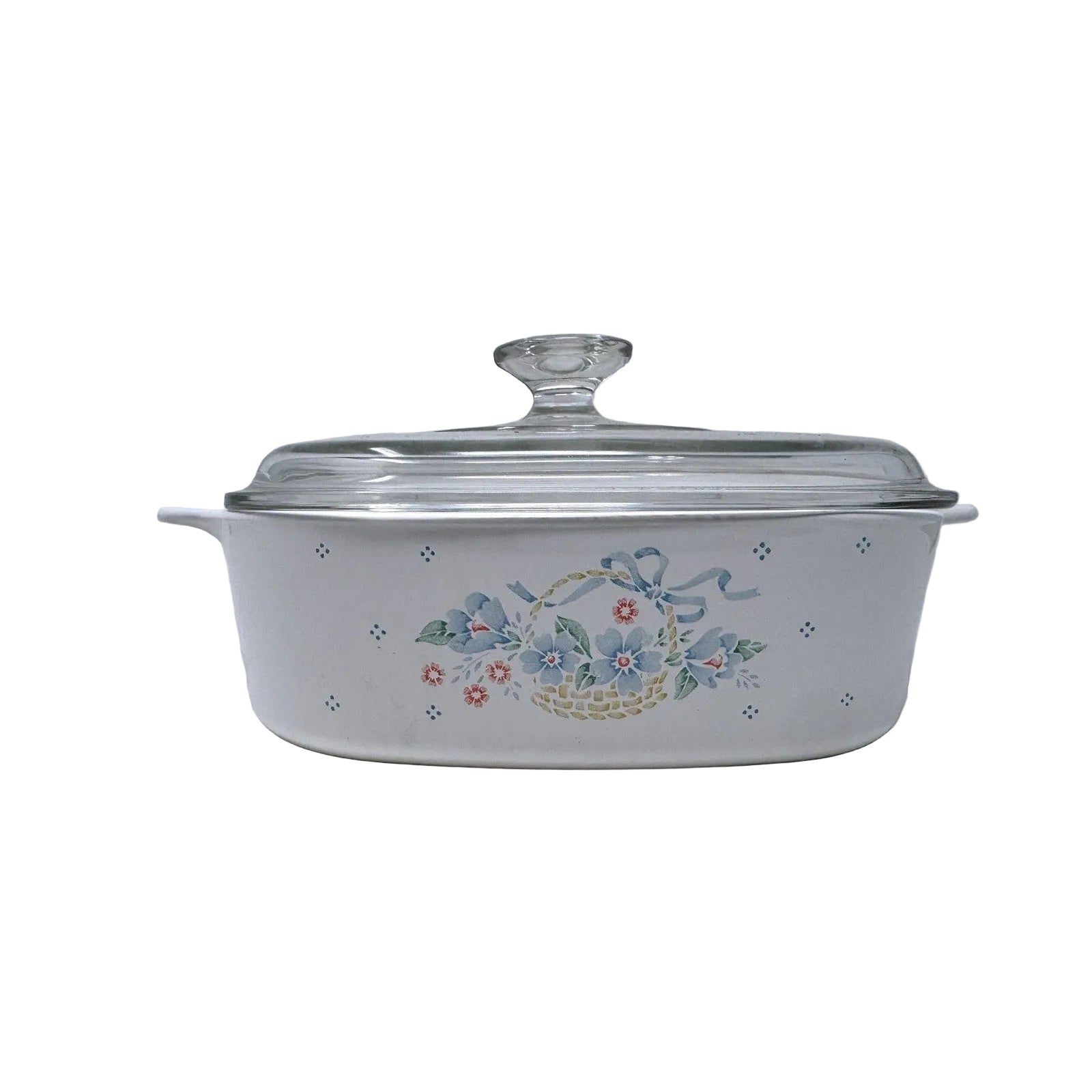 Corning Ware Country Cornflower 2 Liter Casserole Dish with Lid A-2-B Vintage
