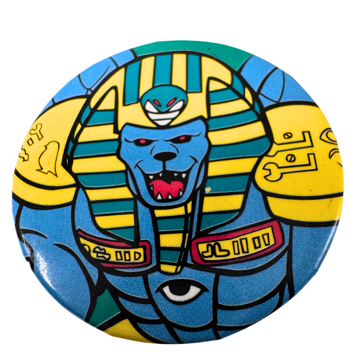 MIGHTY MORPHIN POWER RANGERS Pin Button Saban King Sphinx Egyptian