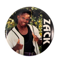 Mighty Morphin Power Rangers - Zach - Button Pin 1.5" - Black - Free Shipping