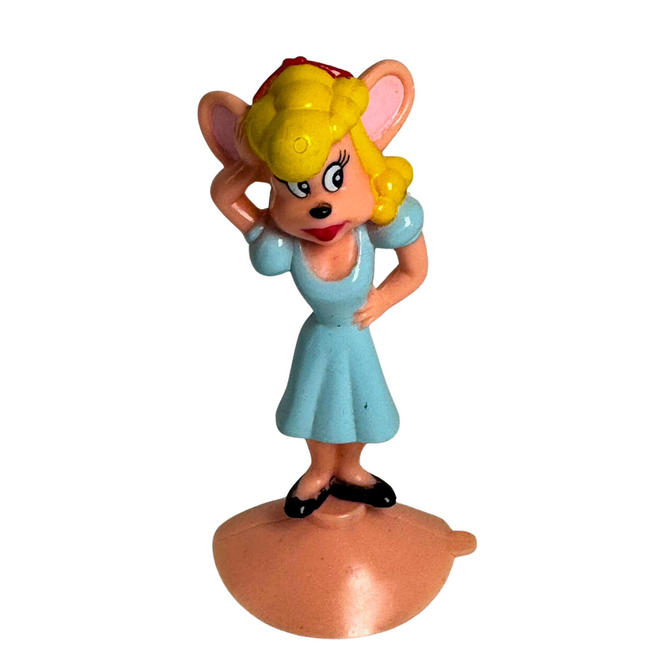 Mighty Mouse PEARL PUREHEART Suction Cup Toy Loose 3" Figure 1989 Viacom Wendys