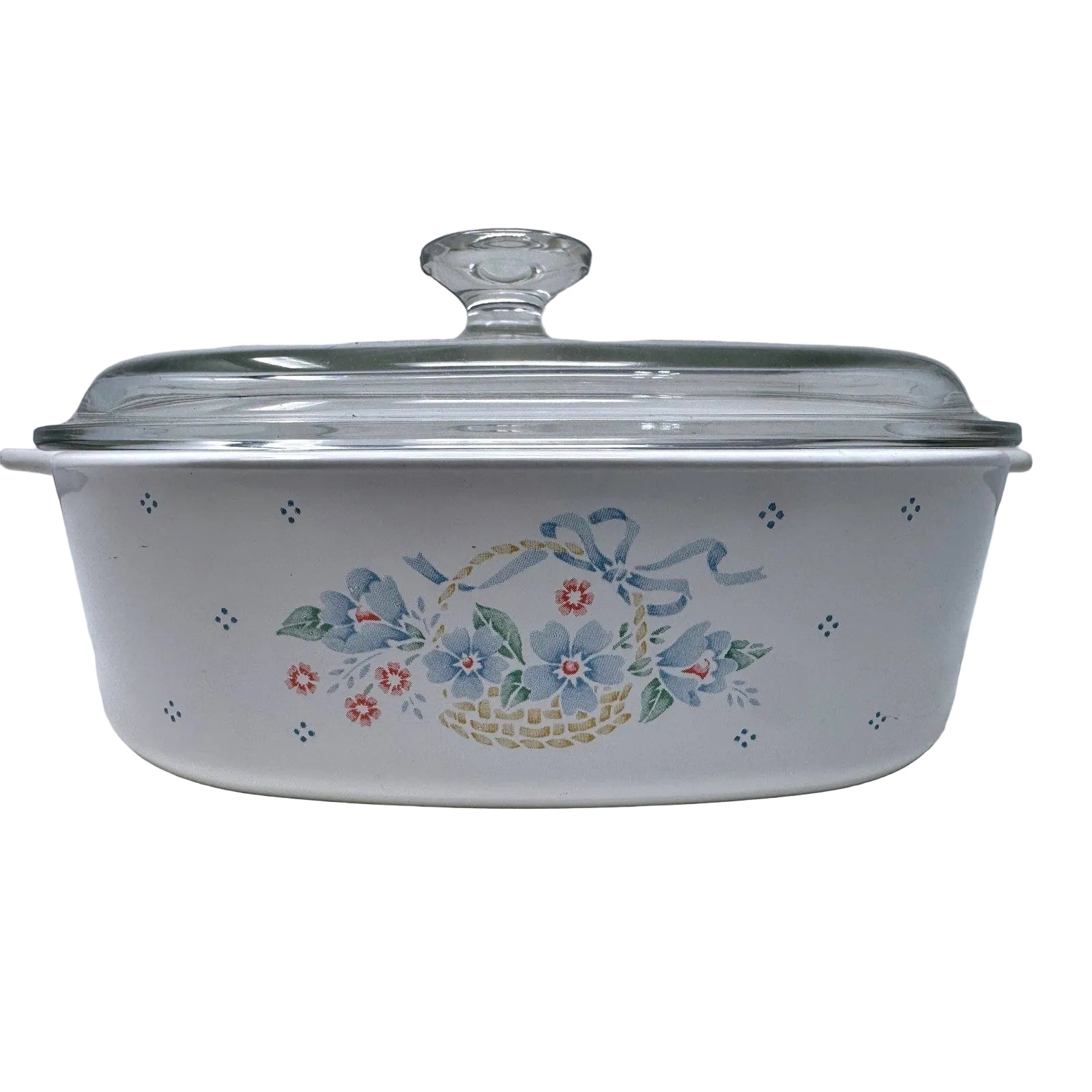 Corning Ware Country Cornflower 2 Liter Casserole Dish with Lid A-2-B Vintage