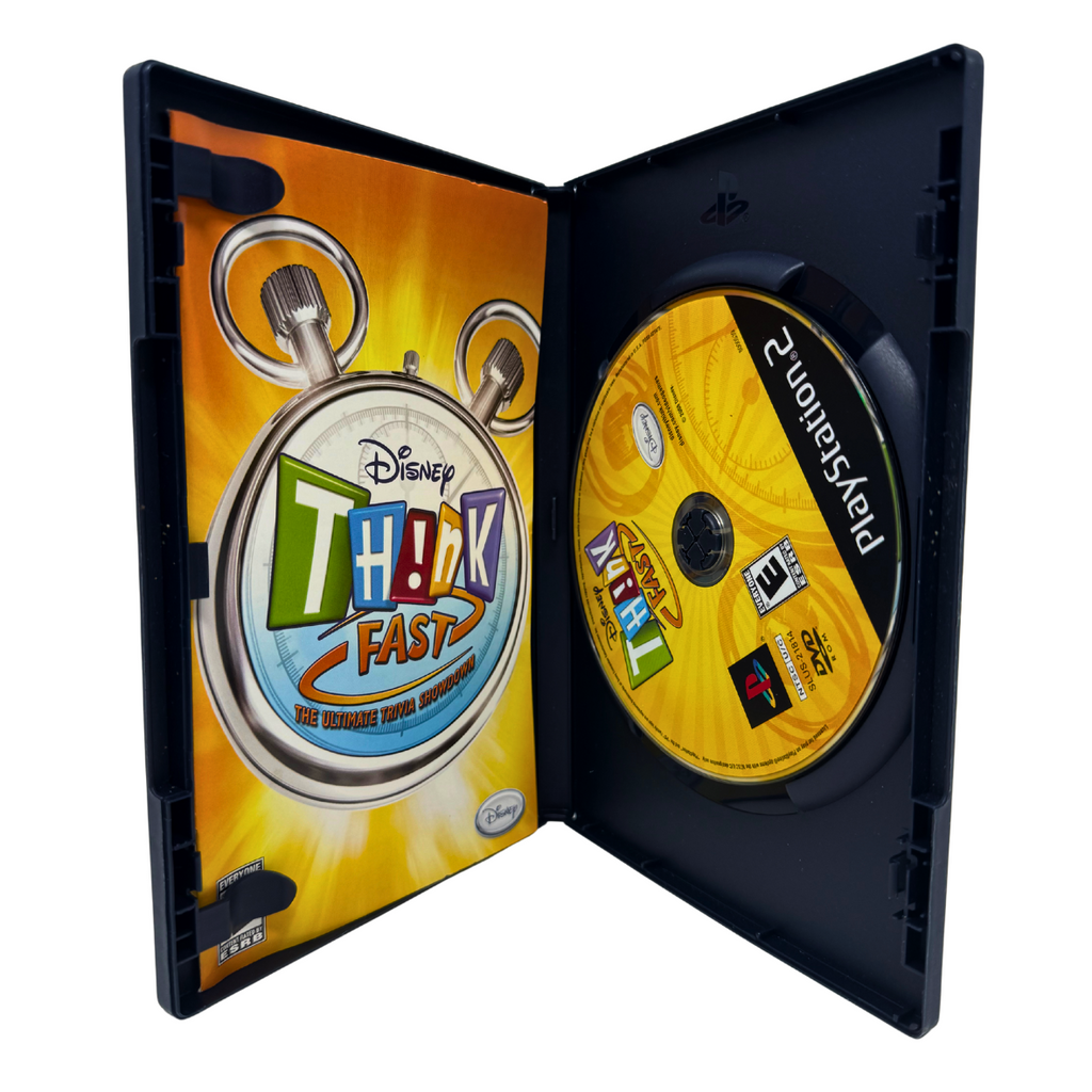 Disney Think Fast - Sony PlayStation 2 Complete In Box CIB - Free Shipping