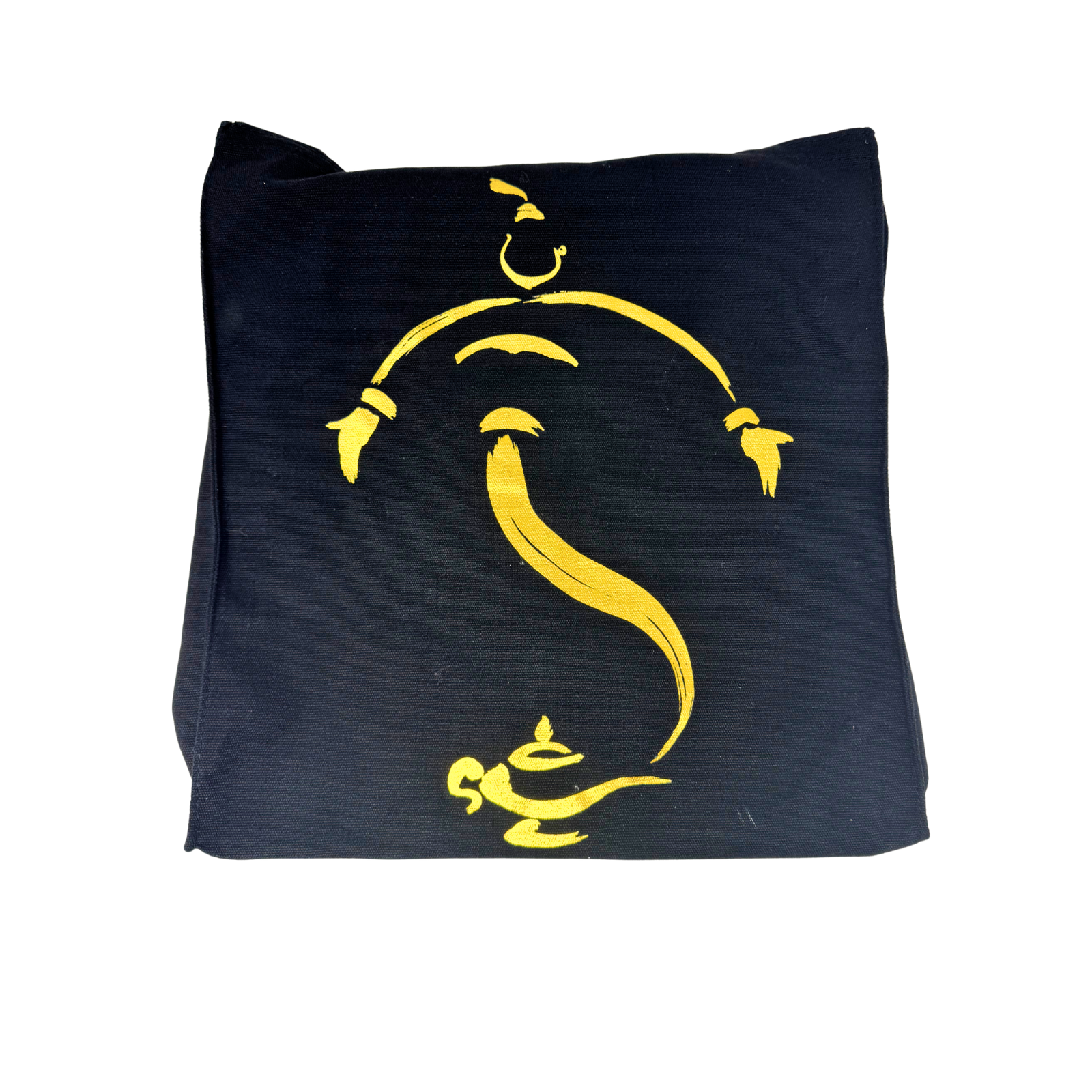 Disney Aladdin Broadway Black & Gold Script Genie Lamp Logo Canvas Tote Bag