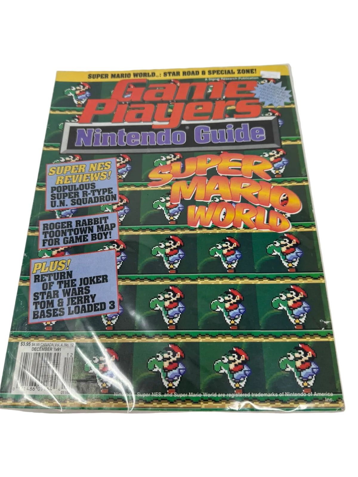 Game Players Nintendo Guide December 1991 Super Mario World SNES Cover Free Ship