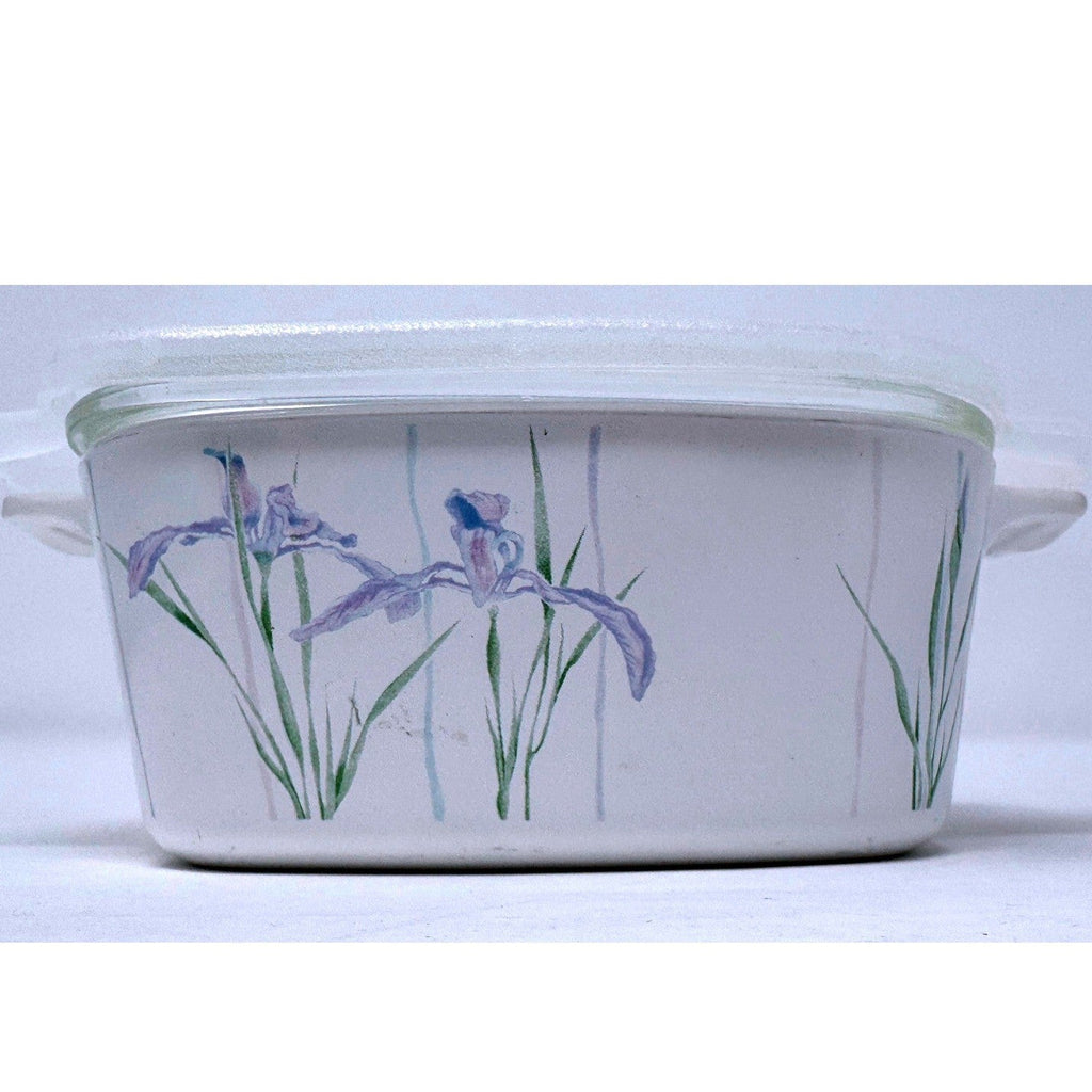 Corning Ware Iris Casserole Dish 1.5 Liter A-1 1/2-B Square Baker with Lid