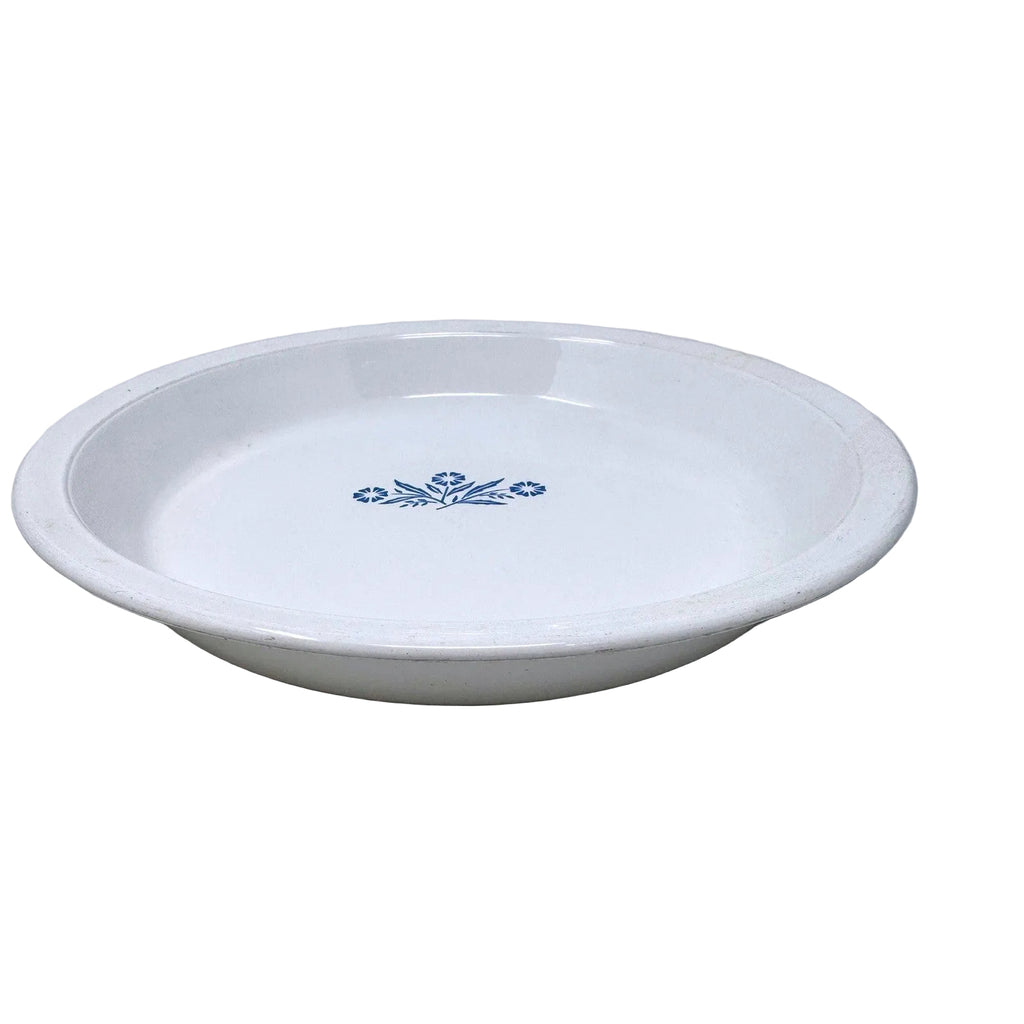 Corning Ware Blue Cornflower 9 Inch Pie Plate P-309 Vintage White Bakeware USA