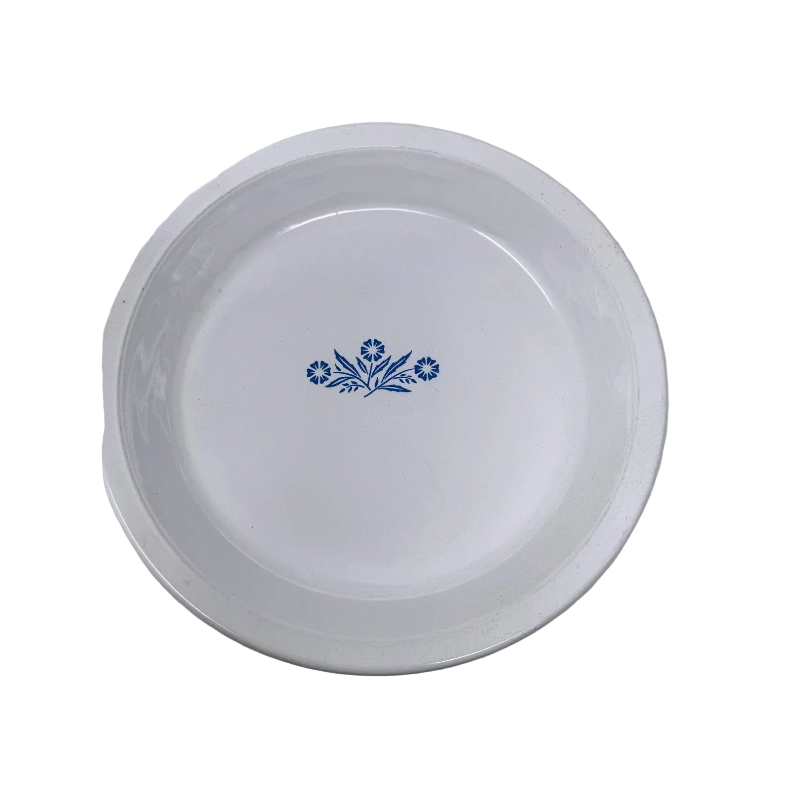 Corning Ware Blue Cornflower 9 Inch Pie Plate P-309 Vintage White Bakeware USA