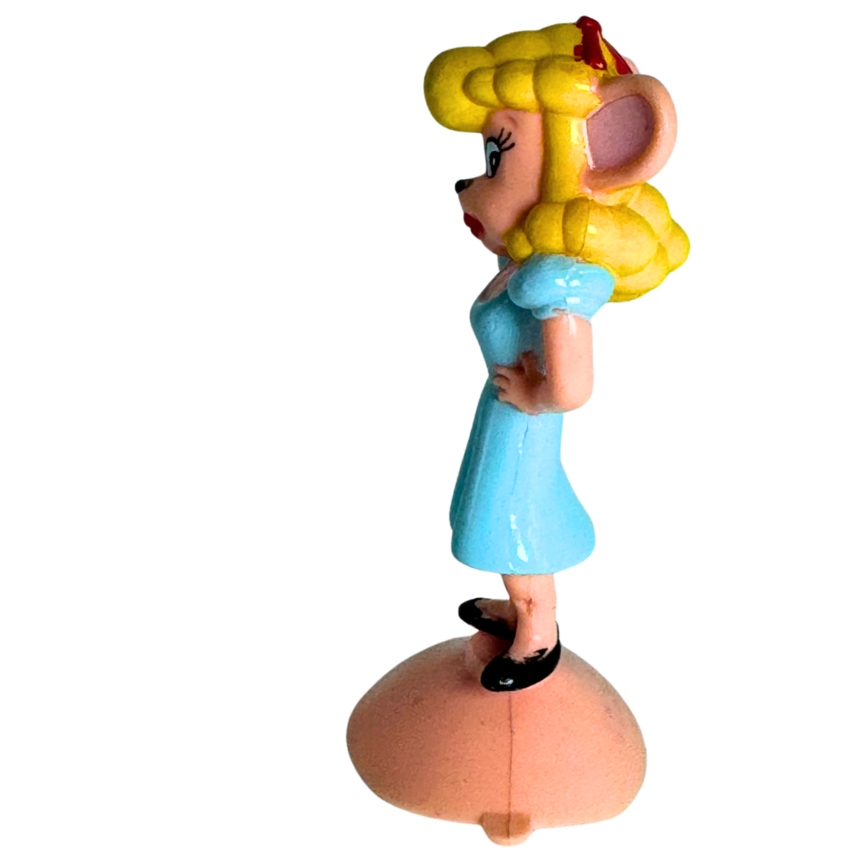 Mighty Mouse PEARL PUREHEART Suction Cup Toy Loose 3" Figure 1989 Viacom Wendys